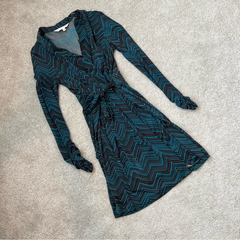 Trina Turk silk wrap dress- womens medium